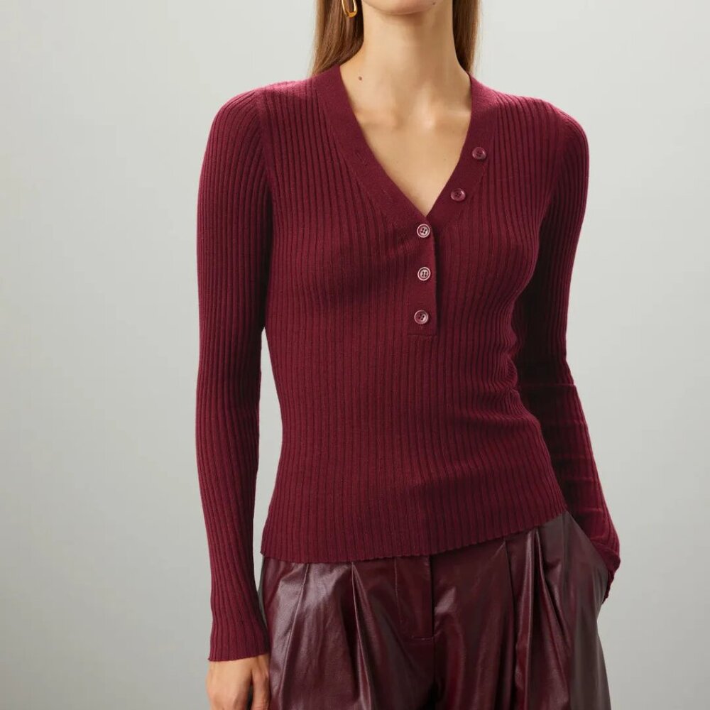 Derek Lam 10 Crosby x RTR Knit Peplum Cardigan Size S
